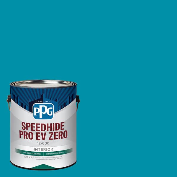 PPG Speedhide Pro EV Zero 1 gal. PPG1236-7 Mediterranean Blue Eggshell Interior Paint