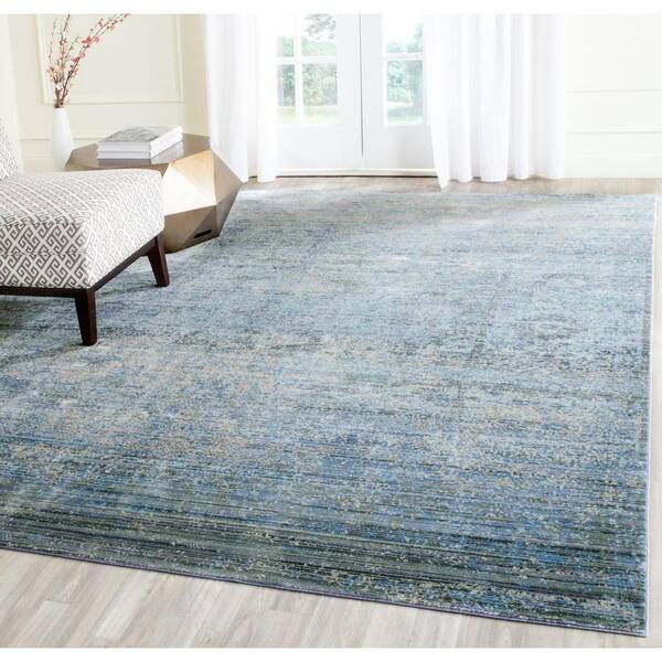 SOFT AMAZING ACRYLIC RUGS "VALENCIA" Ornament vintage grey blue Very Thick 