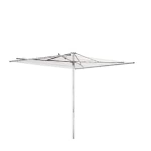 72 in. W x 84 in. D Outdoor Parallel Umbrella Drying Rack in Silver