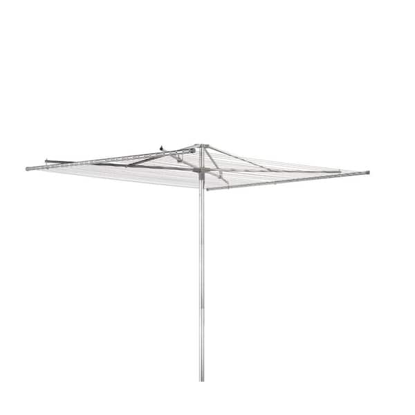 Honey-Can-Do 210 ft. Folding Aluminum and Steel Outdoor Umbrella Clothesline