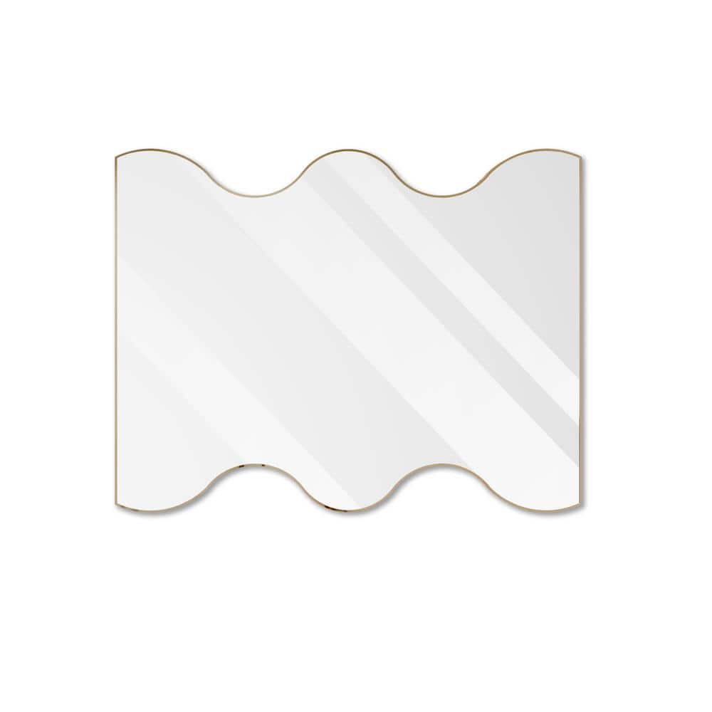 30 in. W x 35 in. H Rectangular Metal Framed Wall Bathroom Vanity Mirror wi