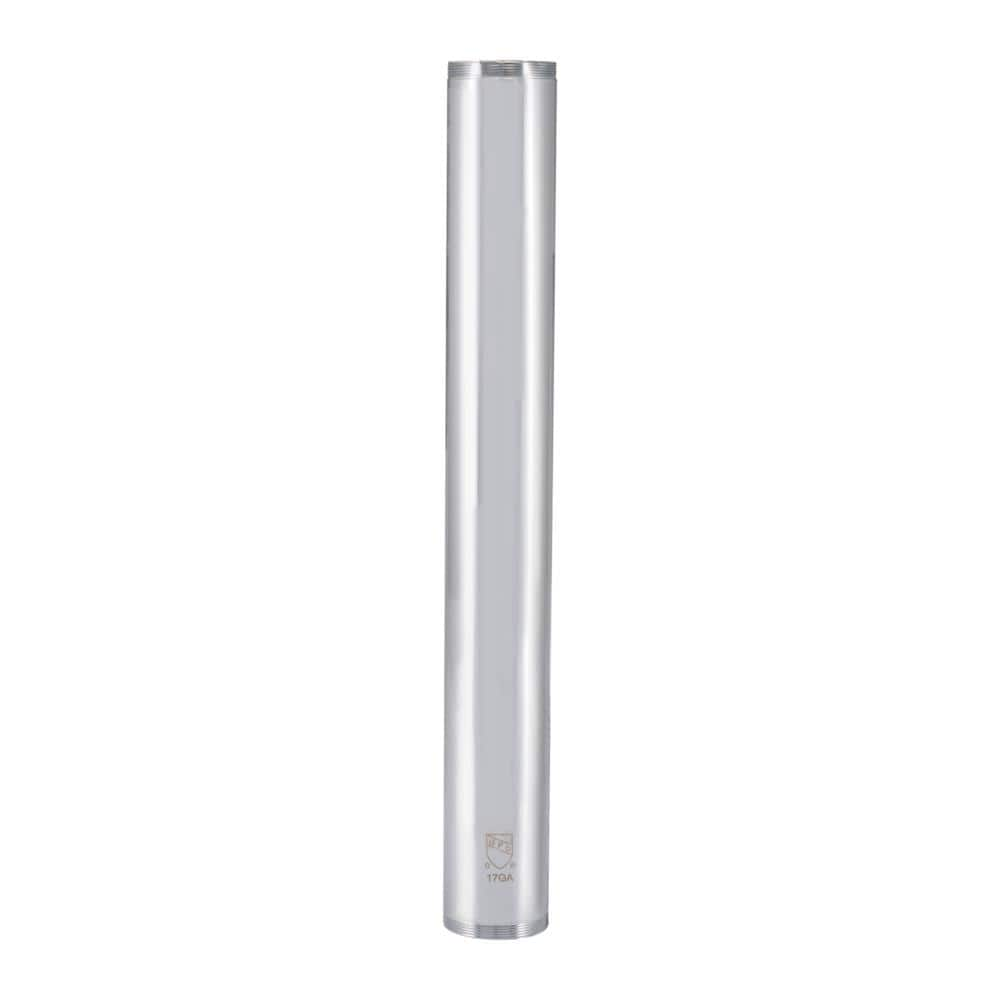 EASTMAN 1-1/2 in. x 12 in. Threaded Tube, Chrome 35113 - The Home Depot