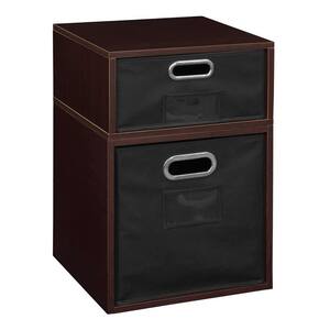 19.5 in. H x 13 in. W x 13 in. D Brown Wood 2-Cube Organizer
