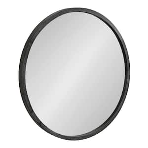 Occonor 28 in. W x 28 in. H Black Round Transitional Framed Decorative Wall Mirror