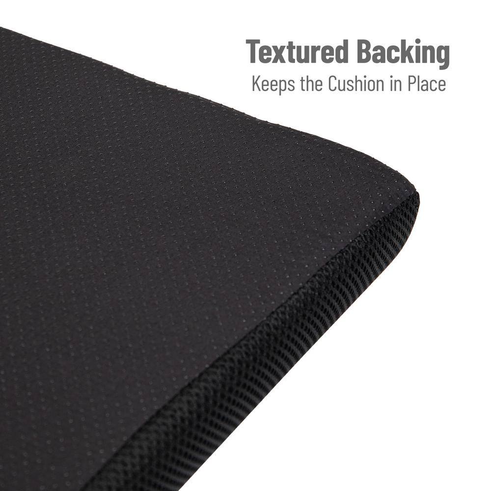 Black Memory Foam Ergonomic Seat Cushion with Mesh Cover
