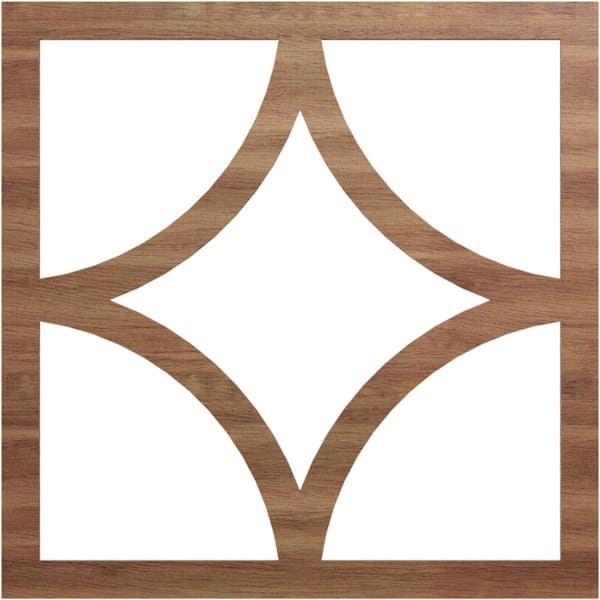 Ekena Millwork 0.375 in. x 24 in. x 24 in. Wood (Walnut) Medallion Moulding