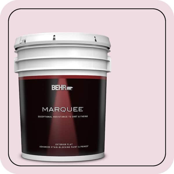 BEHR MARQUEE 5 gal. #M130-1 Pink Posies Flat Exterior Paint & Primer