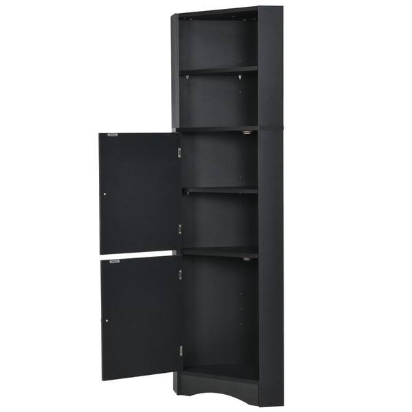 TFCFL Bathroom Shower Storage Shelf Corner Height-Adjustable Storage Rack  Rust Resistant Black