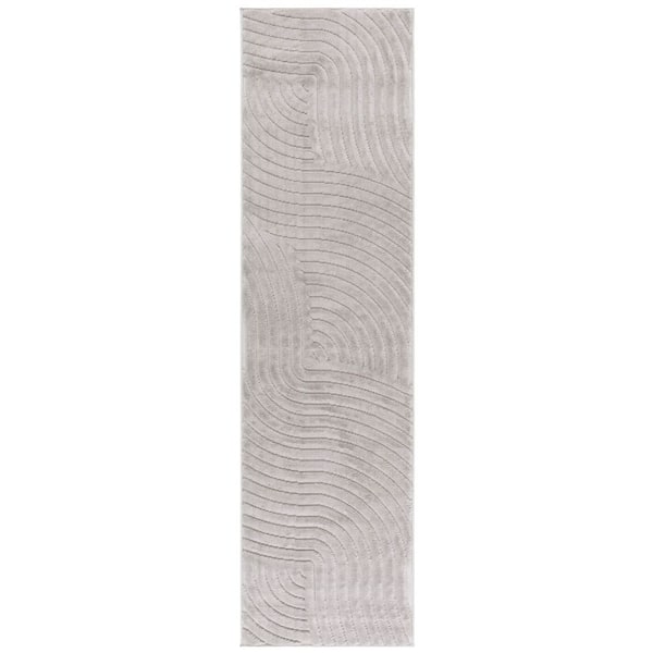 Selena 2 x 8 Gray Swirl Runner Rug