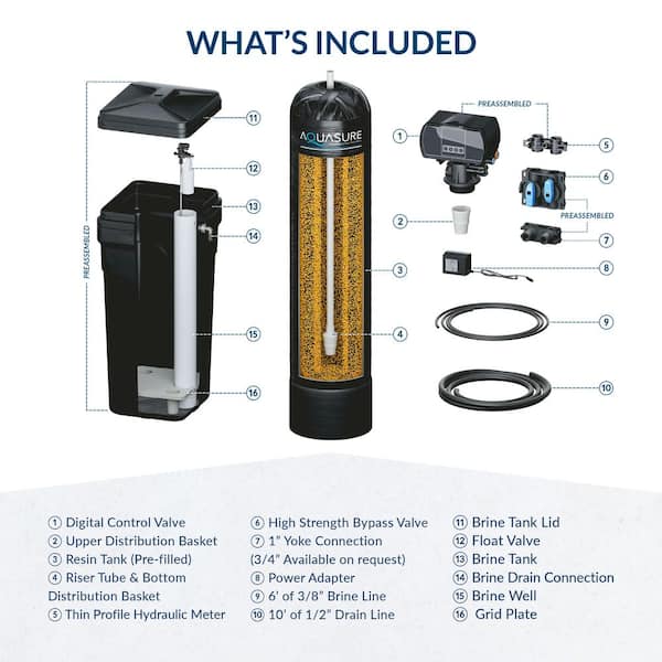 Harmony Series 64,000 Grain Water Softener with Fine Mesh Resin for Iron Removal