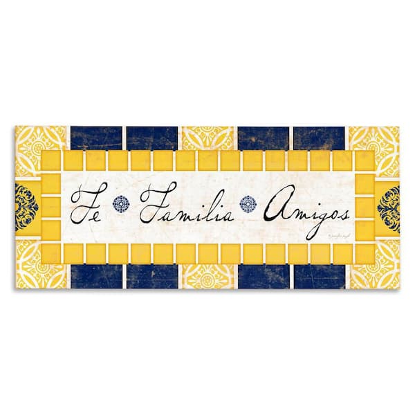 Stupell Industries Faith Family Friends by Jennifer Pugh Gallery Wrapped Unframed Typography Graphic Art Print 20 in. x 48 in.