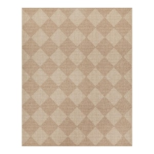 Chasewood Beige 7 ft. x 9 ft. Geometric Indoor/Outdoor Area Rug