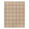 Hampton Bay Chasewood Beige 9 ft. x 12 ft. Geometric Indoor/Outdoor ...