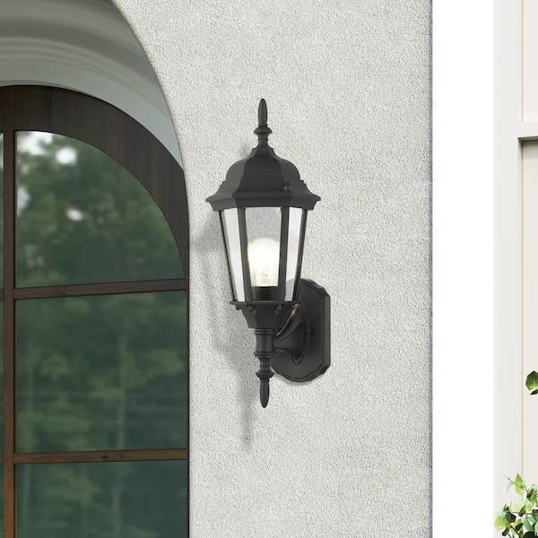 Livex Lighting Hamilton 1 Light Textured Black Outdoor Wall