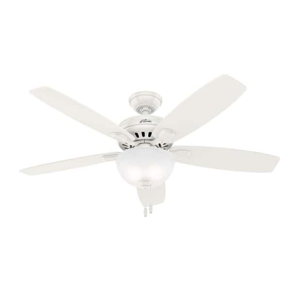 Hunter Stratford 52 in. LED Indoor Fresh White Ceiling Fan with Light Kit