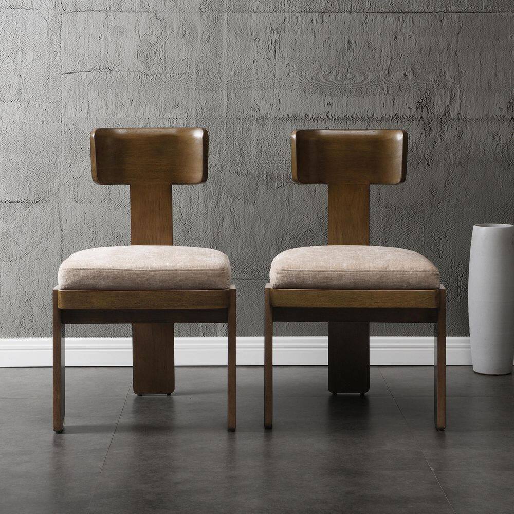 Beige Finish Wood Outdoor Dining Chair (Set of 2) price history on PriceWatchPro