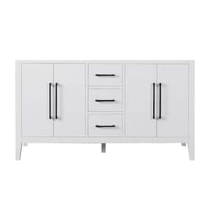 Laurel 59.2 in. W x 21.6 in. D x 33.1 in. H Bath Vanity Cabinet without Top in in White