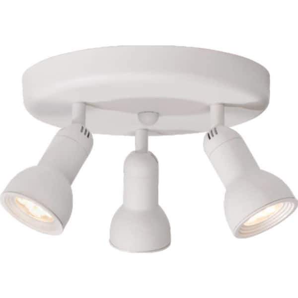 Hampton Bay 10 In 3 Light White, Directional Can Lights Home Depot