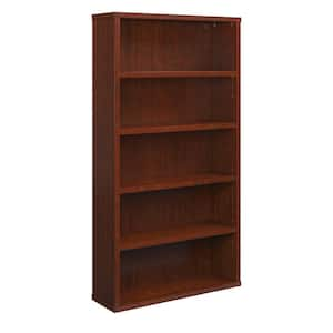 Affirm 65.984 in. Classic Cherry 5-Shelf Standard Bookcase