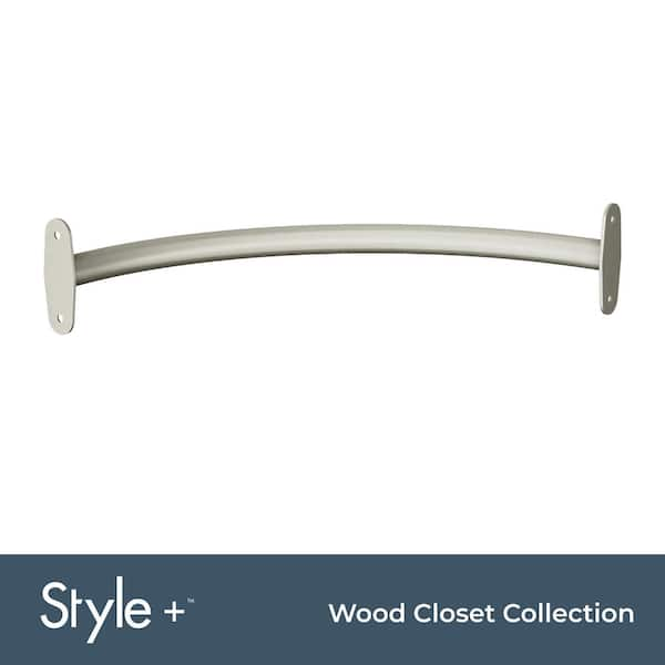 Style+ 18 in. Satin Nickel Corner Closet Rod