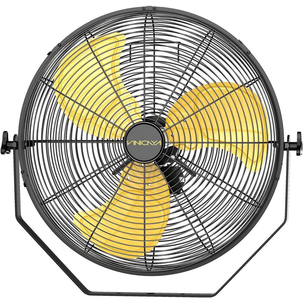 20 in. 3-Speed Black Indoor Industrial Wall Mount Fan with 180° adjustable tilt for Warehouse/Workshop/Garage price history on PriceWatchPro