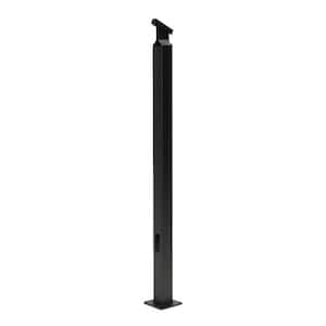 Vista 36 in. H x 2 in. W Black Aluminum Mid Stair Post for Stair Railing Kit