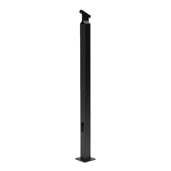 Vista Railing Systems Inc Vista 36 in. H x 2 in. W Black Aluminum Mid Stair Post for Stair Railing Kit