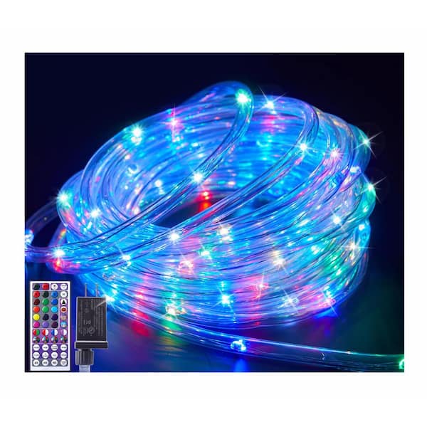 33ft. Outdoor 24 Colors Plug-in integrated LED Rope Light 1-Pack
