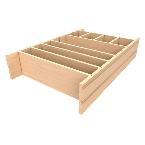 6.0 in. H x 18.75 in. W x 6.0 in. D Deep Drawer Divider Insert Modern Brown Organizer