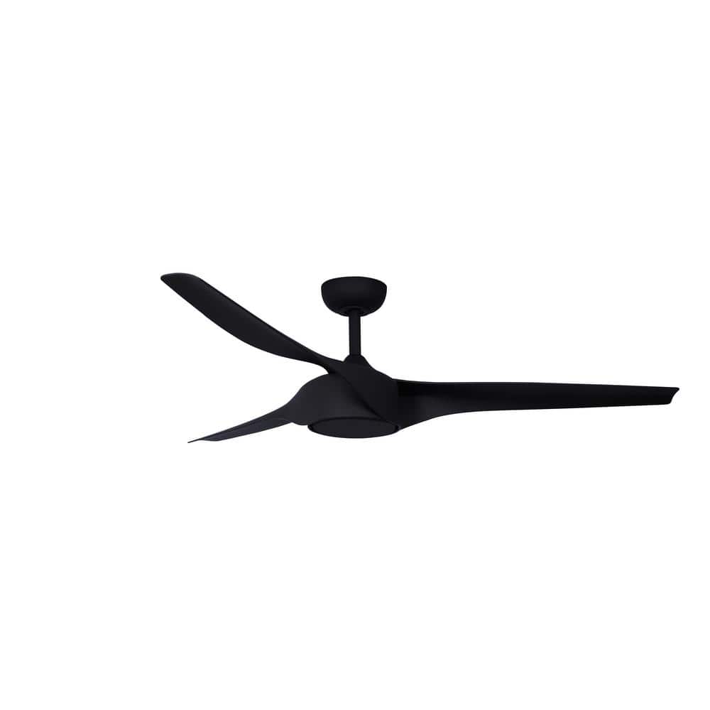 Star X 57 Integrated LED Indoor/Outdoor Matte Black Ceiling Fan with Lig