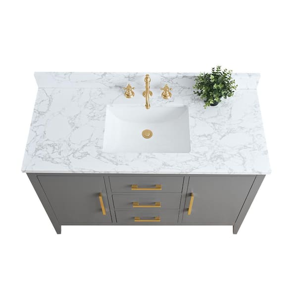 Vanity Art 48 in. W x 22 in. D x 34 in. H Single Sink