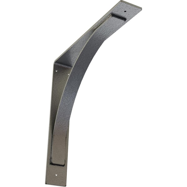 Ekena Millwork 3 in. W x 18 in. H x 18 in. D Hammered Silver Morris Steel Bracket