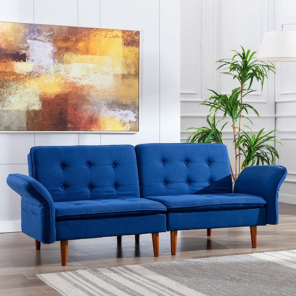 Home depot store blue sofa