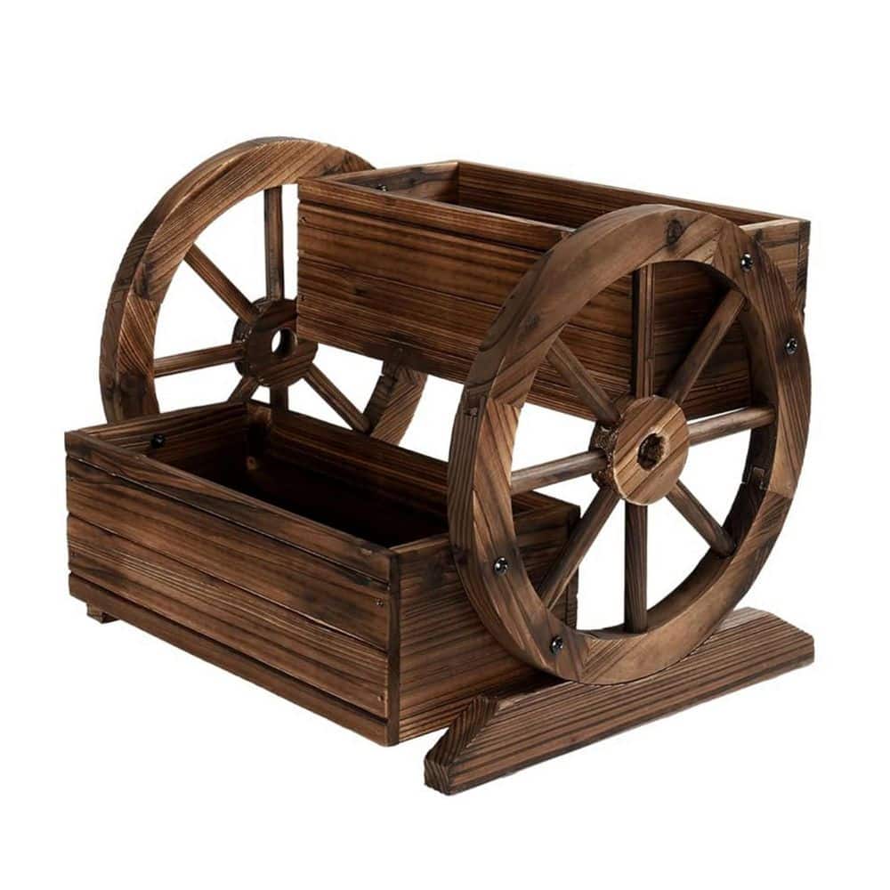 Large Wood Indoor/Outdoor Planter (17.7 in. W x 15.1 in. H