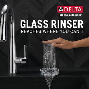 4 in. Metal Glass Rinser in Black Stainless