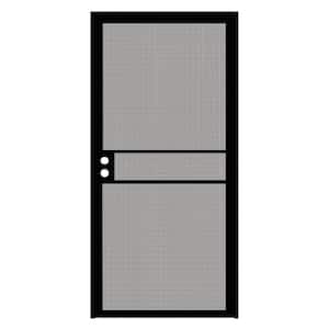 ClearGuard 36 in. x 80 in. Universal Black Surface Mount Steel Security Door with Meshtec Screen