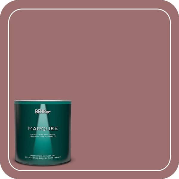 BEHR MARQUEE 1 qt. #150F-5 Mulled Wine Semi-Gloss Enamel Interior Paint & Primer