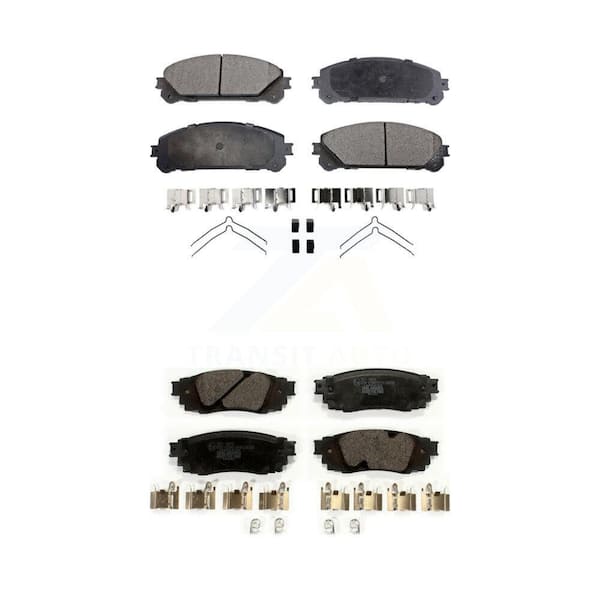 TEC Front Rear Ceramic Brake Pads Kit For Lexus RX350 RX450h RX350L RX450hL KTC-100514