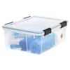 IRIS 30 in. Wrapping Paper Storage Box in Clear 105000 - The Home Depot