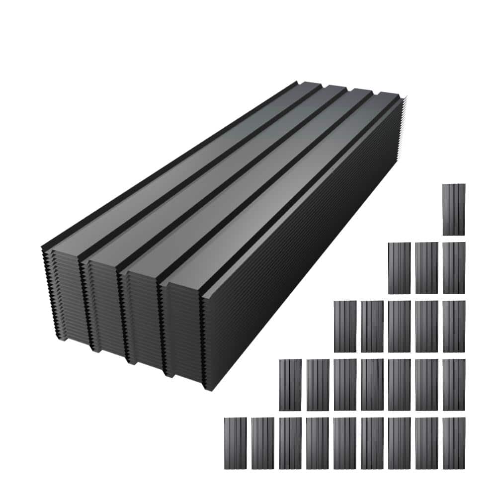 25-Pack 61 in. L x 18 in. W Gray Heavy Duty Metal Galvanized Roof Panel, Waterproof price history on PriceWatchPro