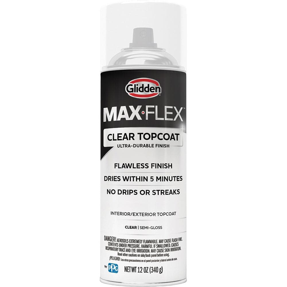 GLIDDEN MAX FLEX 12 oz. SemiGloss Clear Interior/Exterior Topcoat
