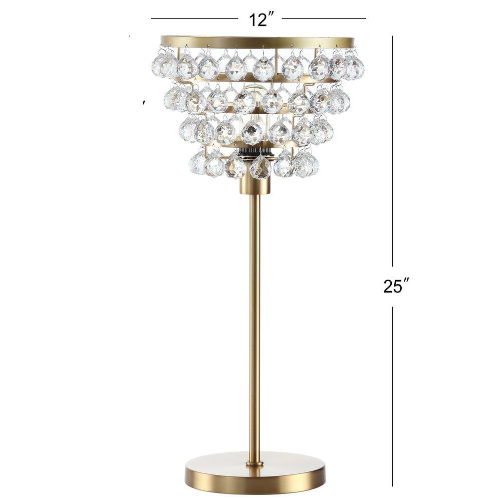Buckingham 25" Brass Gold Crystal Chandelier Table Lamp