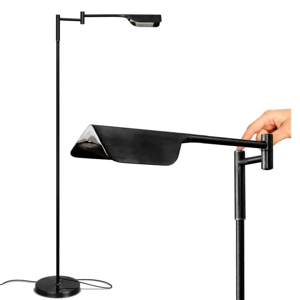 Black Adjustable 3-Way LED Task Floor Lamp