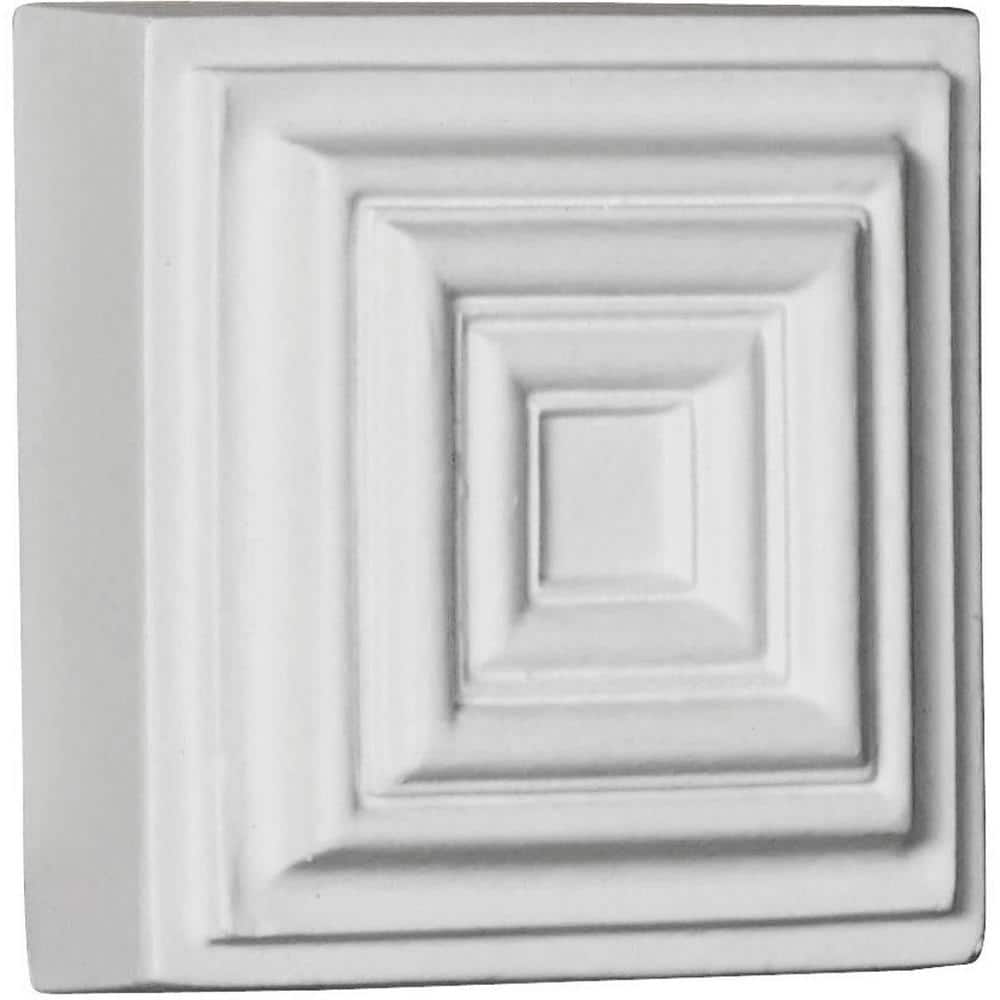 Leandros White Solid Urethane Decorative Rosette