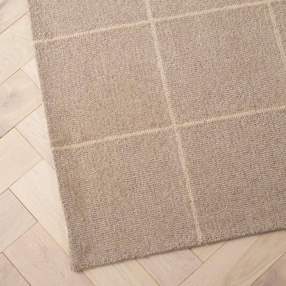 Ivory Hand-Tufted Wool and Synthetic Area Rug, 3' x 5'