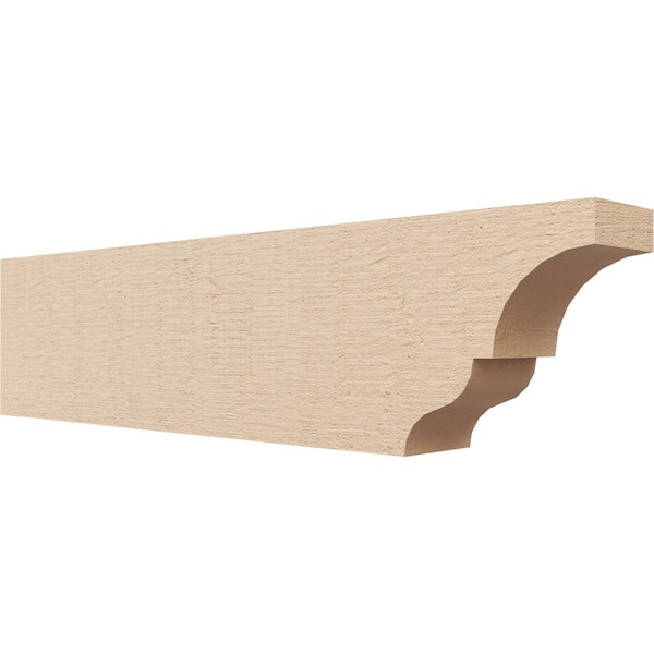 Ekena Millwork 4-in. x 8-in. x 32-in. Asheboro Woodgrain, Primed Tan Timberthane Polyurethane Rafter Tail Brace