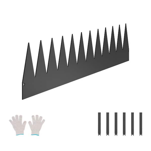 Steel Landscape Edging, 4 Packs 40 x 6 in. 0.06 in. H, Rust-Resistant Metal Border, Bendable, Easy Install, Black