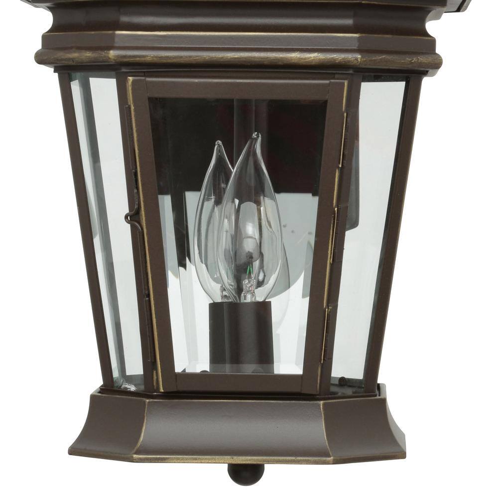 Crawford Bronze Direct Wired Lantern Sconce