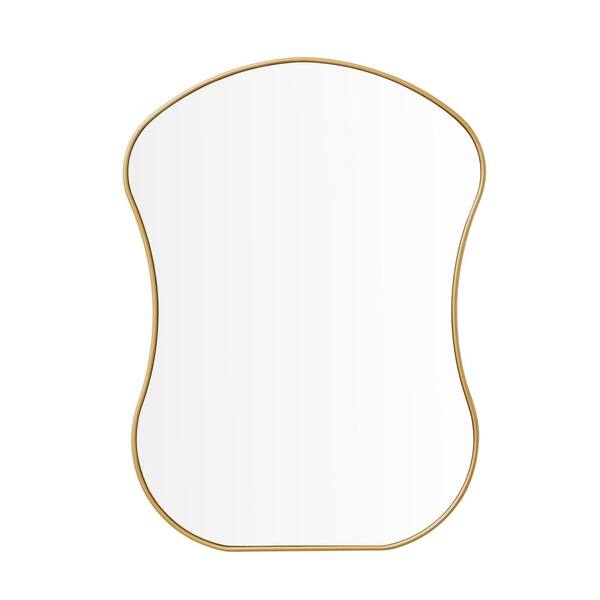 shyfoy Gold 26 in. W x 36 in. H Modern Irregular Resin Framed