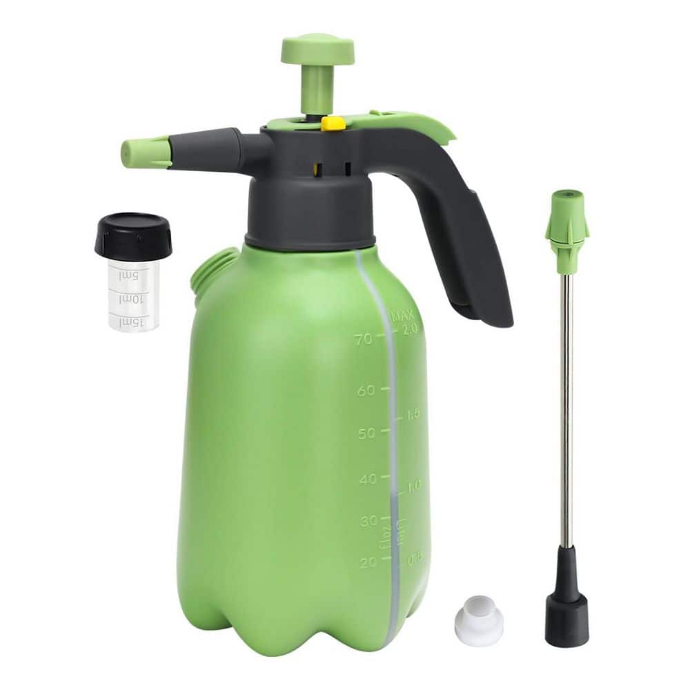 0.5 gal. Hand Pump Sprayer with 2 Adjustable Nozzles, Side Water Inlet ...